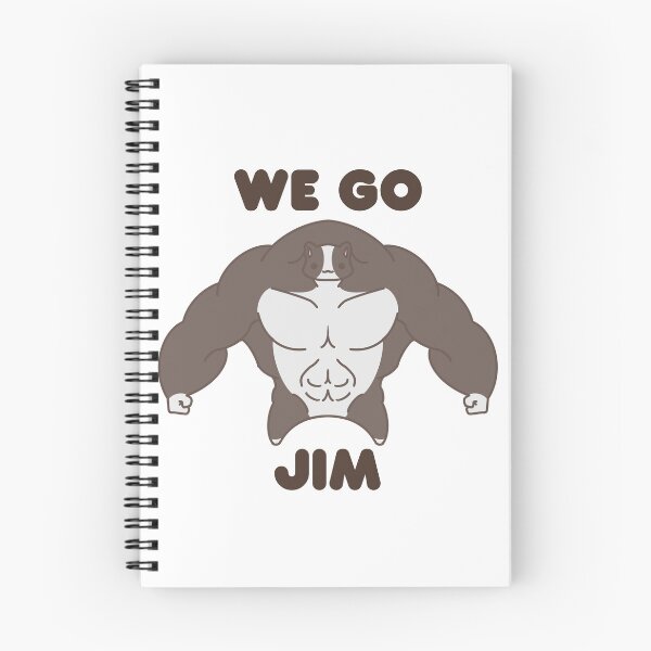 Item preview, WE GO JIM Black and White Muscle Cat designed and sold by ahahaitsart.