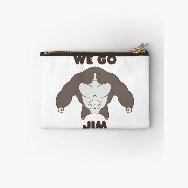 Item preview, WE GO JIM Black and White Muscle Cat designed and sold by ahahaitsart.