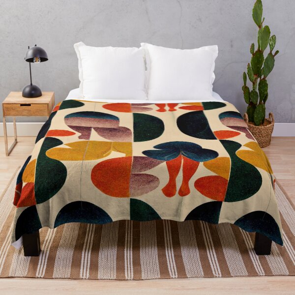 Item preview, Retro colors and shapes vintage colorful pattern designed and sold by HappyTrippy.