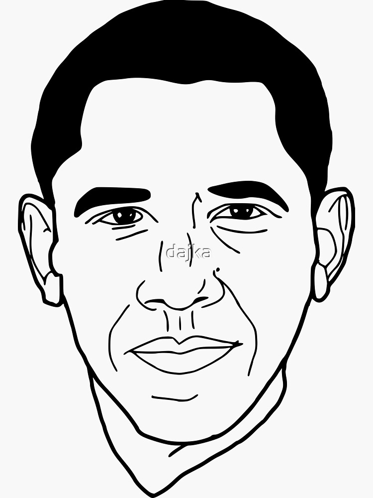 barack obama face drawing