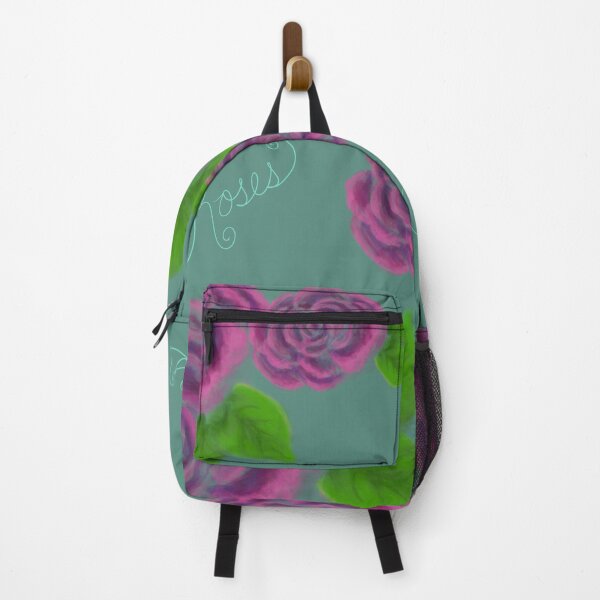 Item preview, Teal Mauve Digital Oil Painting Cursive Font Roses designed and sold by melissa-abbott.