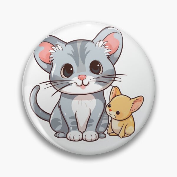 Item preview, cat and mouse sticker designed and sold by AiWonderPrints.