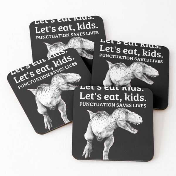 Item preview, Funny Let's Eat Kids Punctuation Saves Lives Grammar designed and sold by DingoTee (1388)⭐⭐⭐⭐⭐.
