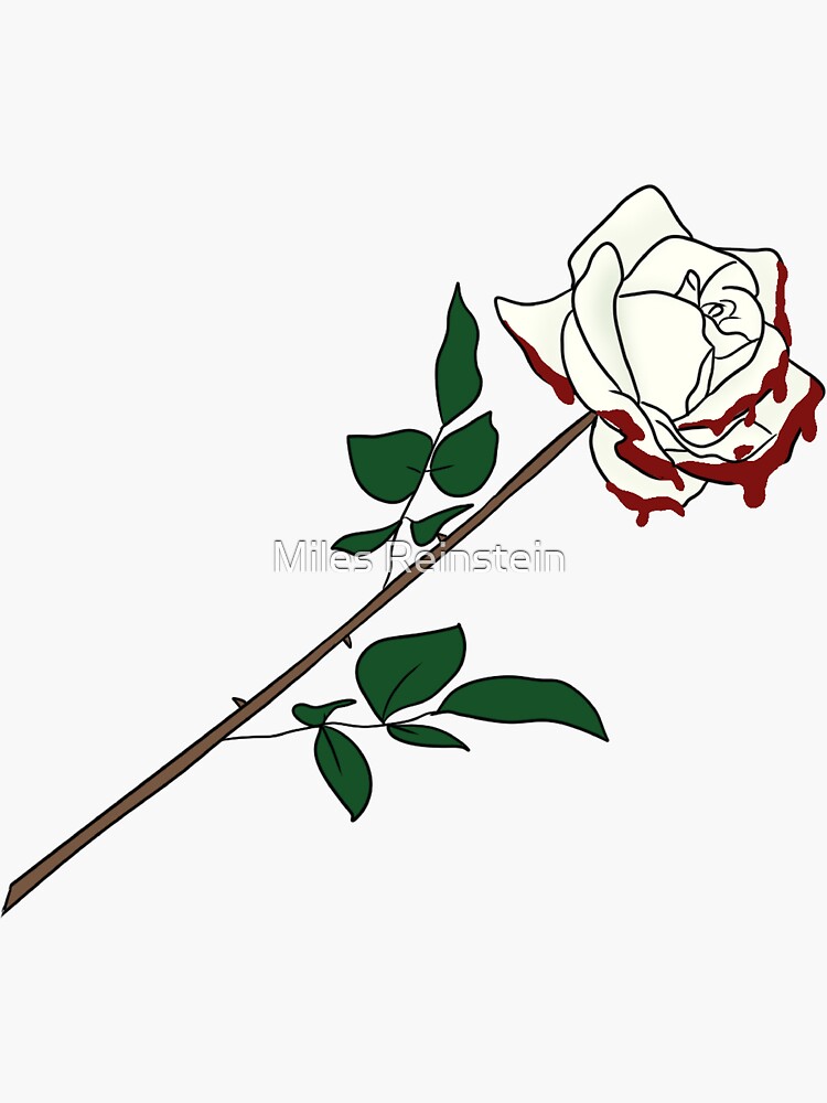 "Snow White Rose Hunger Games " Sticker for Sale by mayareinstein