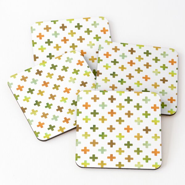 Item preview, Earthy Green Swiss Cross Pattern - Olive & Brown designed and sold by inspirationzgal.