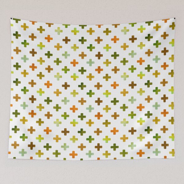 Item preview, Earthy Green Swiss Cross Pattern - Olive & Brown designed and sold by inspirationzgal.