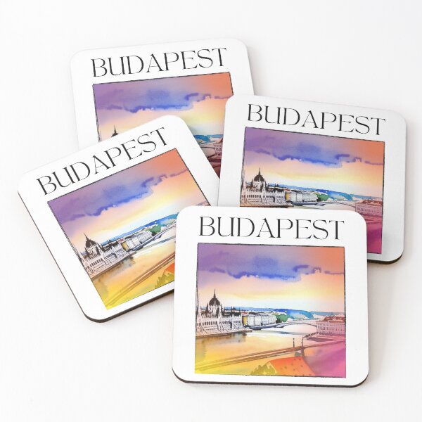 Item preview, Budapest - City Vibes - Acuarela Europa arte designed and sold by All-About-Life.