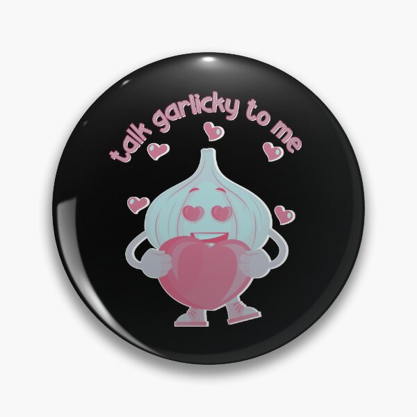 Item preview, Garlic Lovers Unite! Smiling Garlic with Hearts - Funny & Cute Garlic Pun designed and sold by ElLocoMus.