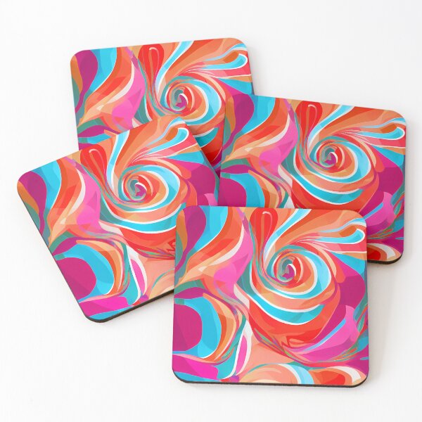Item preview, Abstract flowy colourfull painted pattern designed and sold by SJG-digital.