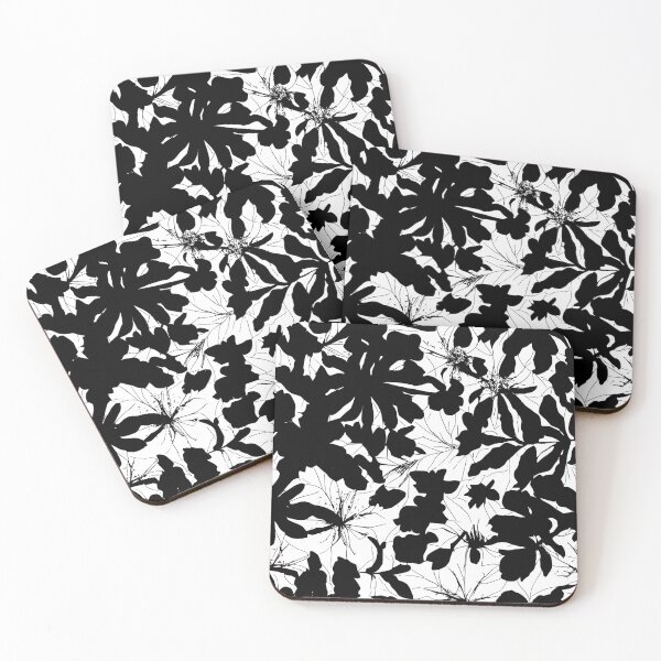 Item preview, Black And White Abstract Gothic Leaf Repeating Pattern designed and sold by TMBTM.