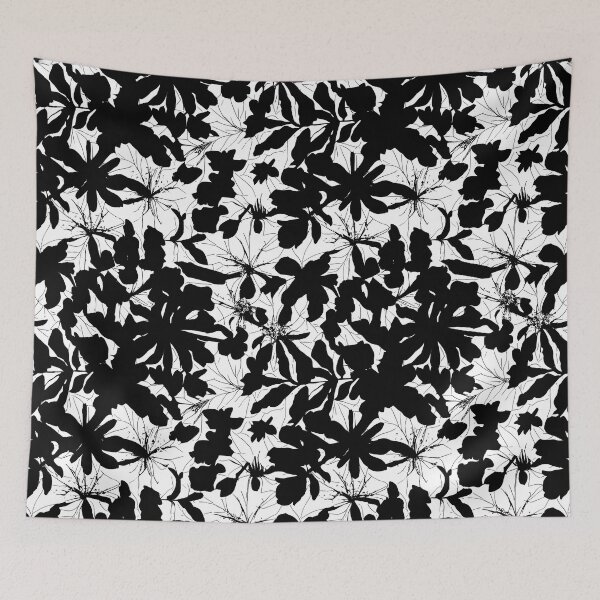 Item preview, Black And White Abstract Gothic Leaf Repeating Pattern designed and sold by TMBTM.