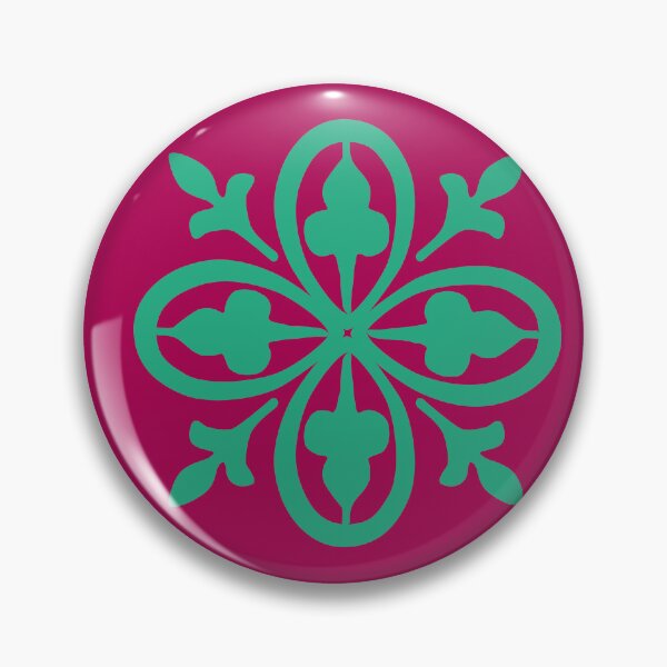 Item preview, Antique Clover, inspired by Art Nouveau era border - Teal designed and sold by NurturingSpirit.