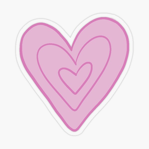 Pink Heart Stickers Sticker for Sale by hilbend