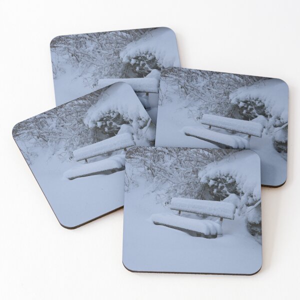 Item preview, Snow Covered Bench designed and sold by rawshutterbug.