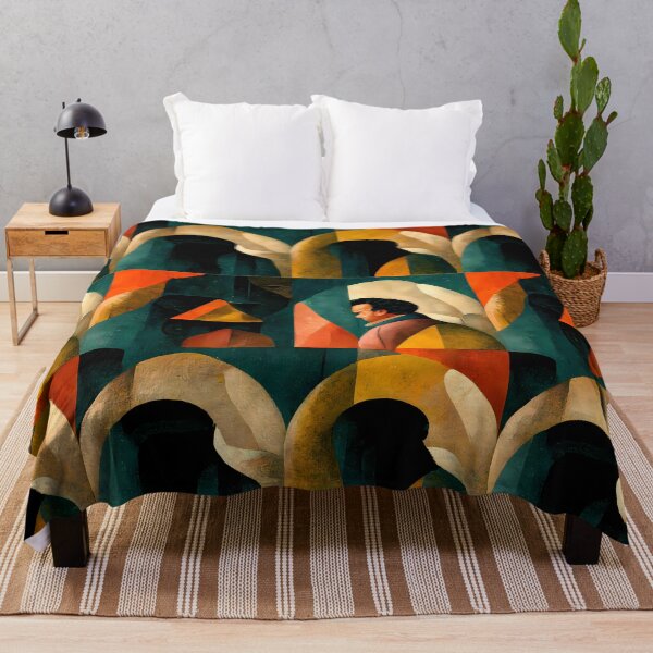 Item preview, Retro colors and shapes vintage colorful pattern designed and sold by HappyTrippy.
