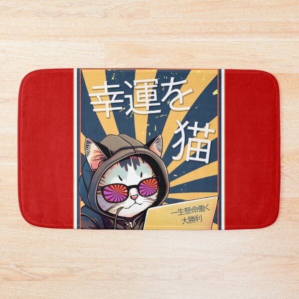 Item preview, Good Luck In Japanese Cat Hacker In Sunglasses, Purrfect For Cat Lovers designed and sold by Mrspink16.