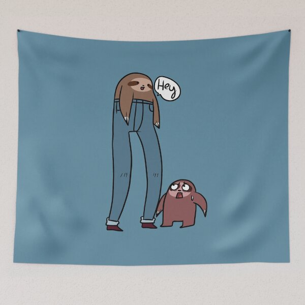 Item preview, Tall Sloth Wearing Pants with his Tiny Friend designed and sold by SaradaBoru.