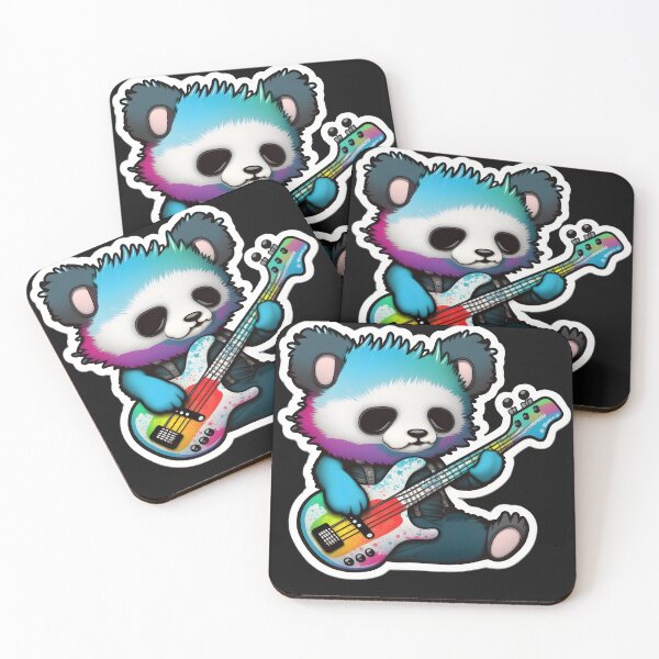 Item preview, Goth Panda EMO Rock Sticker - Goth Pandas Rock On designed and sold by StreetShirts1.