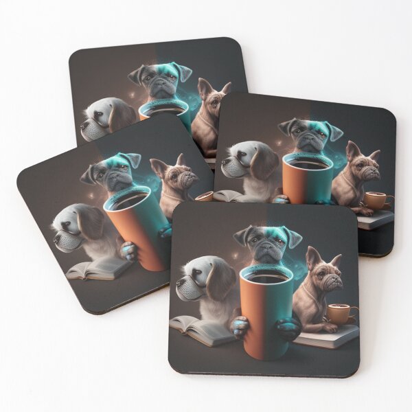 Item preview, books and coffee and dogs and social justice designed and sold by Overthinker9.