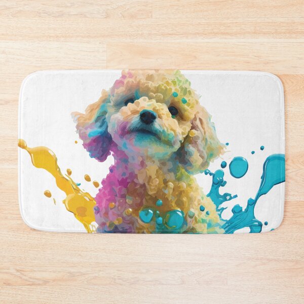 Item preview, A Cavapoo Puppy Splashing - Animals in Vibrant Color designed and sold by GVRDesign.