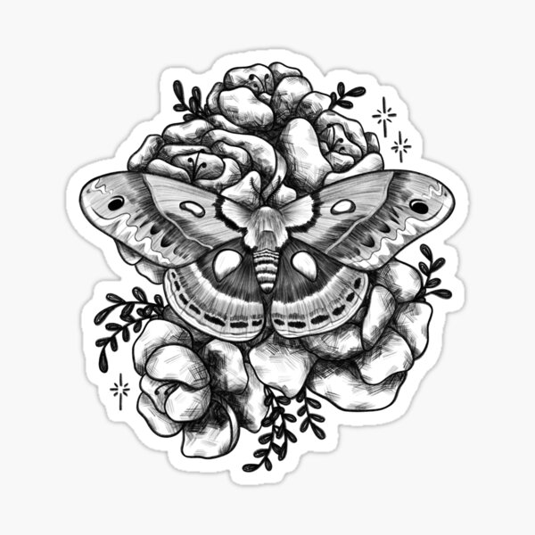 Artikel-Vorschau von Motte Pfingstrosen Illustration, designt und verkauft von annexart.
