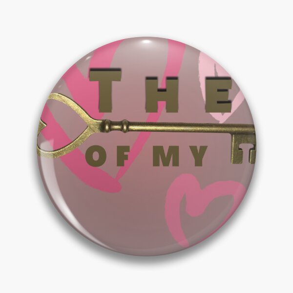 Item preview, "The Golden key of my heart" gold pink purple designed and sold by 9000MilesToHome.