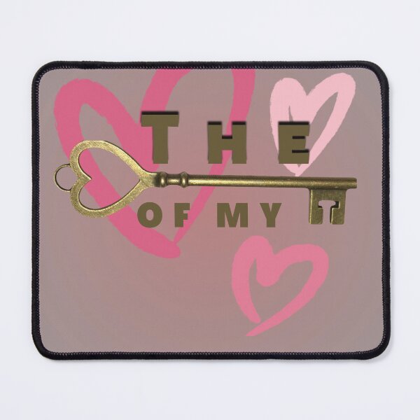 Item preview, "The Golden key of my heart" gold pink purple designed and sold by 9000MilesToHome.