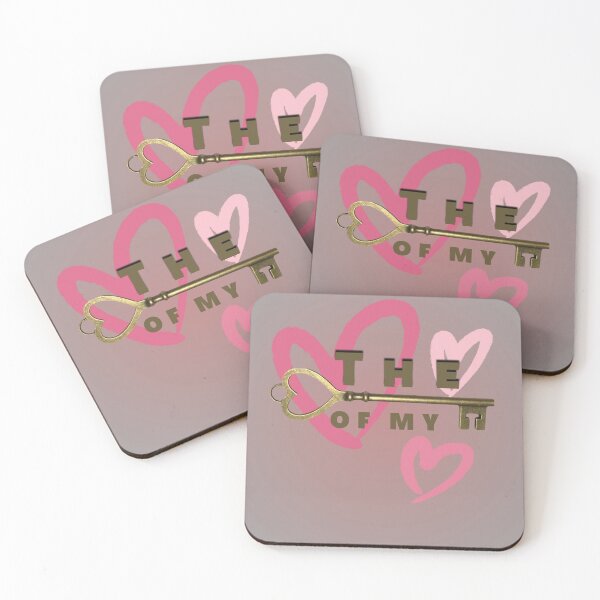 Item preview, "The Golden key of my heart" gold pink purple designed and sold by 9000MilesToHome.