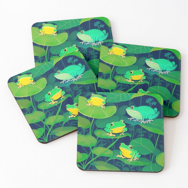 Item preview, Frogs on Leaves designed and sold by RoseCandi.