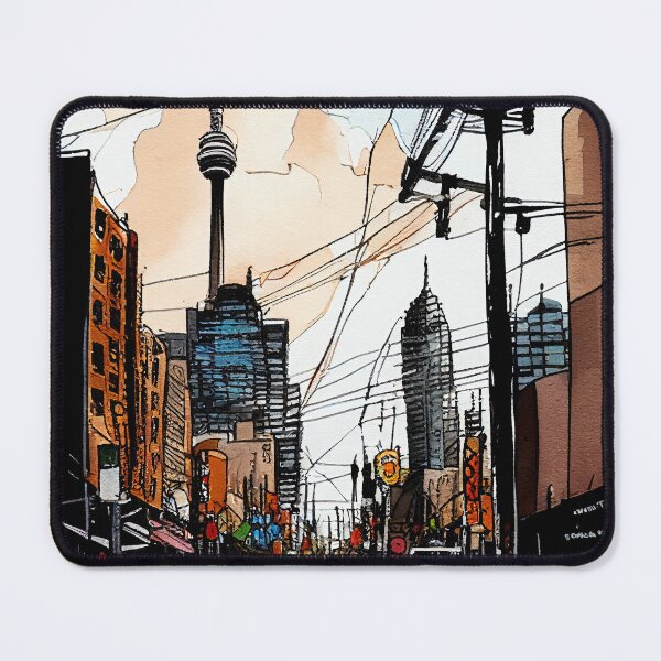 Item preview, Downtown Toronto Watercolor Art designed and sold by roamingpixel.