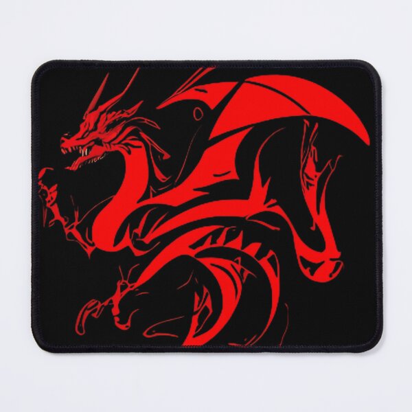 Item preview, "Abstract Tribal Dragon Pattern: Artistic Red Dragon in solid Red" designed and sold by 9000MilesToHome.
