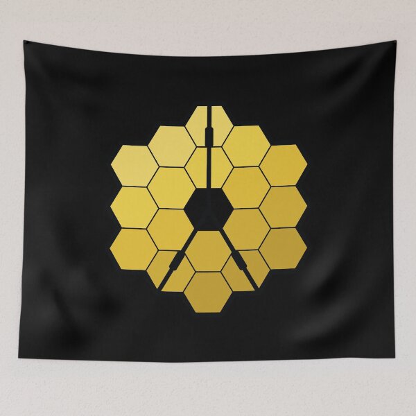 Item preview, James Webb Space Telescope JWST Black Artwork designed and sold by bolkibox.