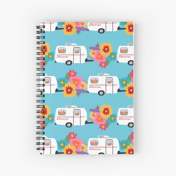 Let's Camp! Happy Flowers Spiral Notebook