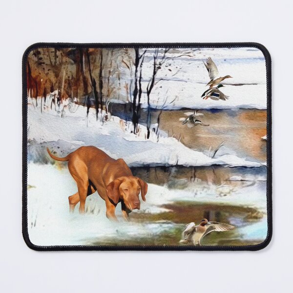 Item preview, Hungarian Vizsla, hunting  in winter designed and sold by TammyHunterArt.