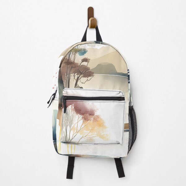 Item preview, Japanese-style Watercolour Mountain and Lake Landscape; Perfect gift for nature lovers; Ideal for Japanese nature art for home décor designed and sold by erzypher.