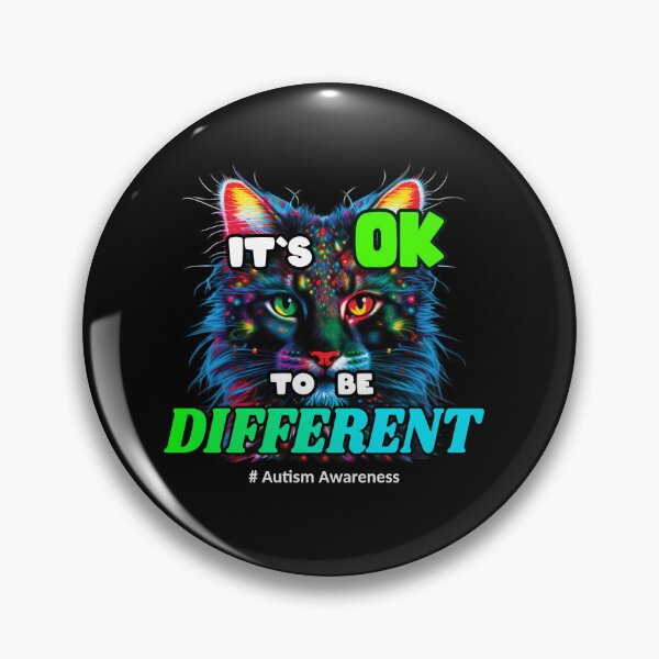 Item preview, Its Ok To Be Different Autism Awareness Acceptance Women Kid Cat designed and sold by Animal-ink.