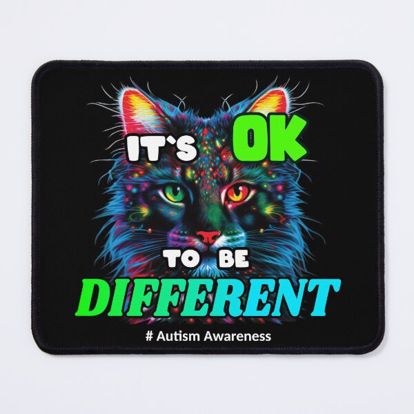 Item preview, Its Ok To Be Different Autism Awareness Acceptance Women Kid Cat designed and sold by Animal-ink.