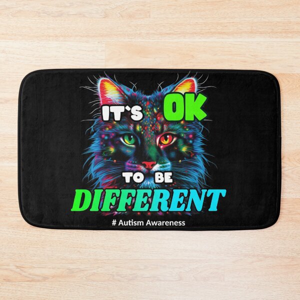 Item preview, Its Ok To Be Different Autism Awareness Acceptance Women Kid Cat designed and sold by Animal-ink.
