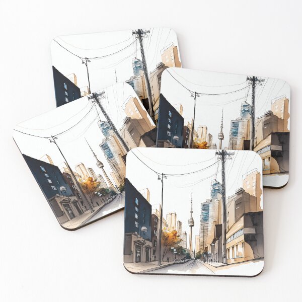 Item preview, Toronto Urban Watercolor Art designed and sold by roamingpixel.