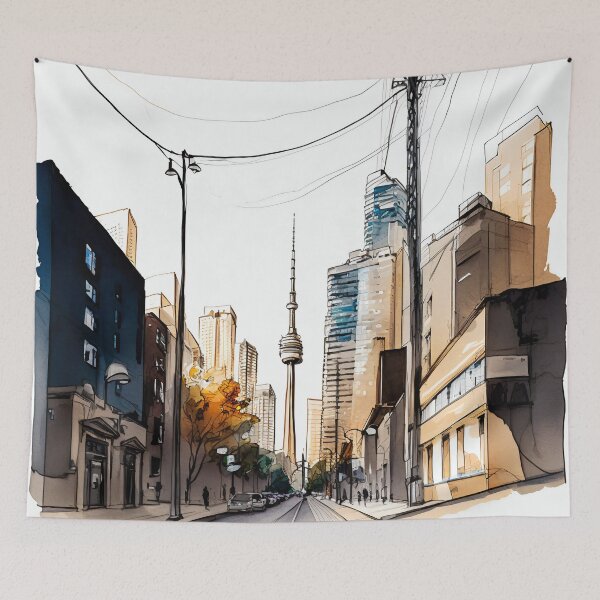 Item preview, Toronto Urban Watercolor Art designed and sold by roamingpixel.