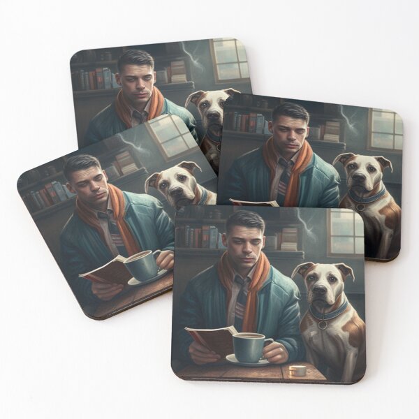 Item preview, books and coffee and dogs and social justice designed and sold by Overthinker9.