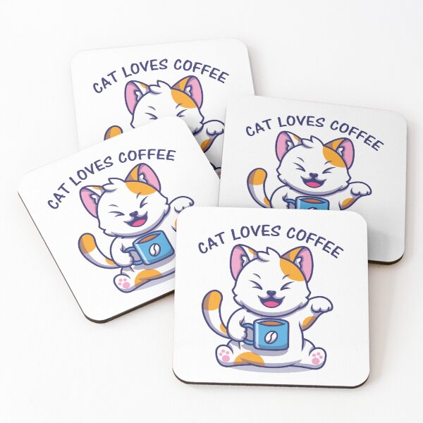 Item preview, Cat loves coffee lover for coffee lovers  designed and sold by Dirrastore.