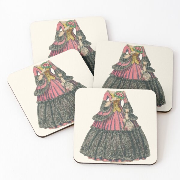 Item preview, Pink and Black Dress with Fan designed and sold by Archaicarts.