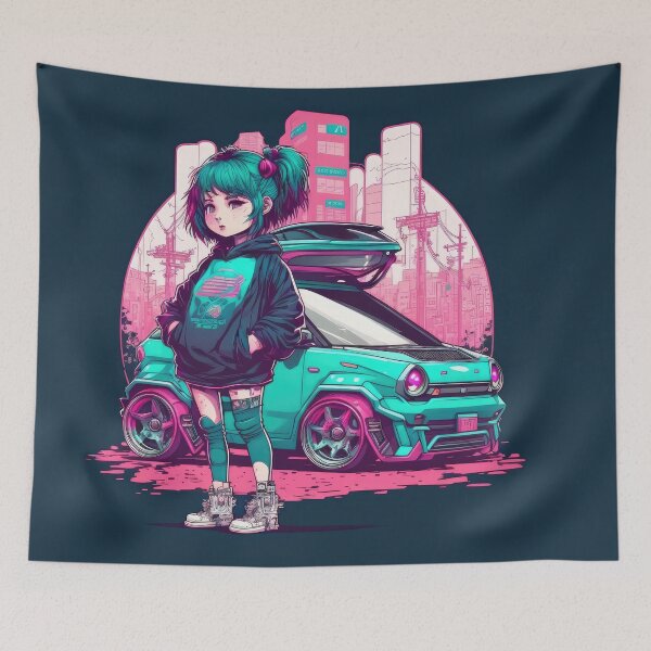 Item preview, Anime Racing Princess Cool Cute Girl And Cool Cute Car designed and sold by ultra-cool.