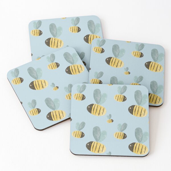 Item preview, Bees in Blue designed and sold by Blanca-and-Rose.