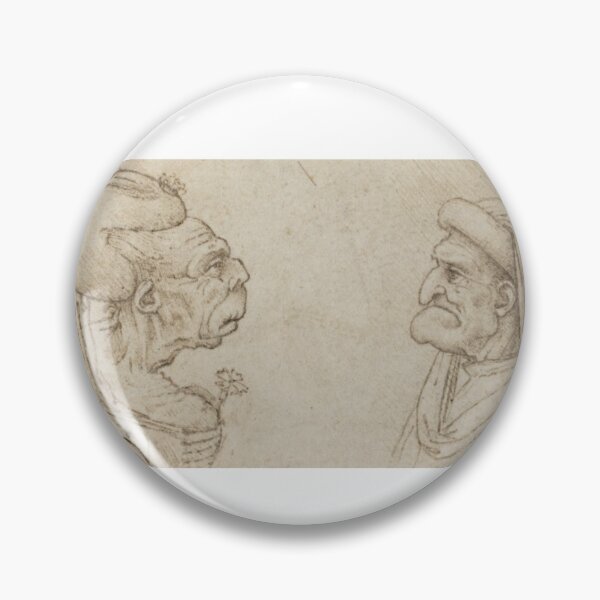 Item preview, Two grotesque heads by Leonardo da Vinci designed and sold by Mapsart-.