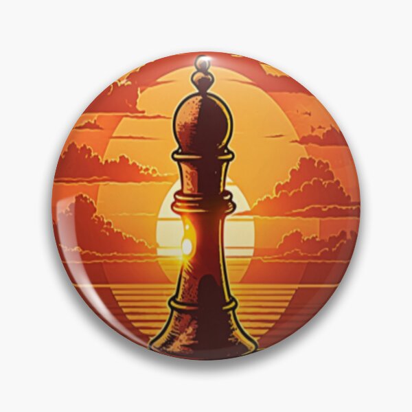 Item preview, Chess Retro Sunset sticker designed and sold by workouti.
