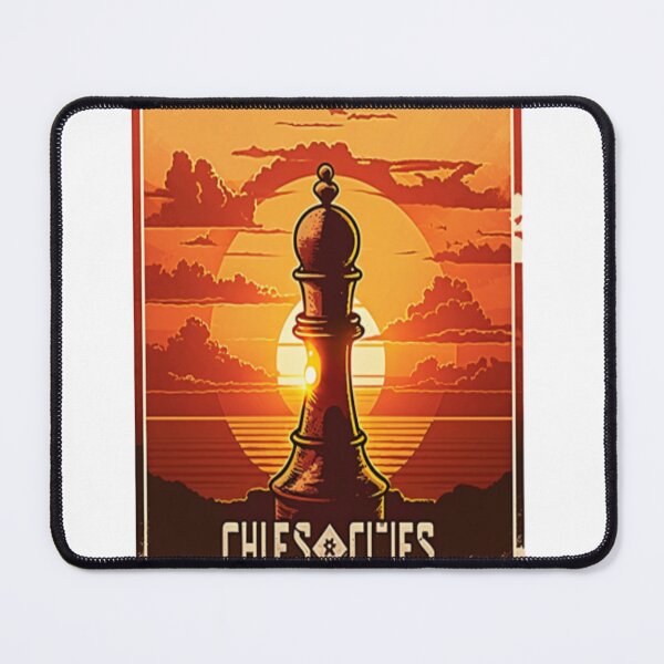 Item preview, Chess Retro Sunset sticker designed and sold by workouti.