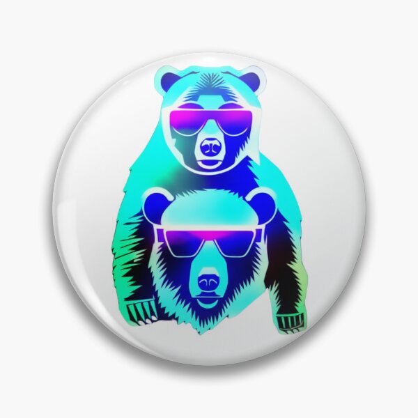 Item preview, Cool Grizzly Bear in Cyberpunk style glasses designed and sold by NewCoolWest.