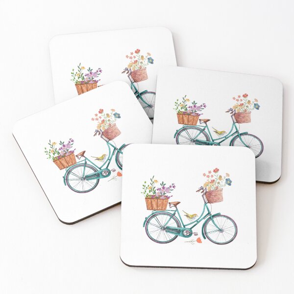 Item preview, Vintage Bicycle with Flower Baskets designed and sold by silviaol.